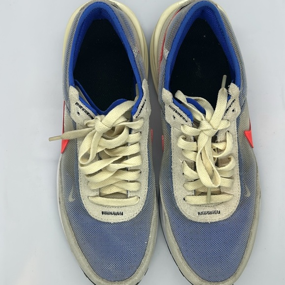 Nike Men's Blue and Cream Sneakers - Picture 9 of 15